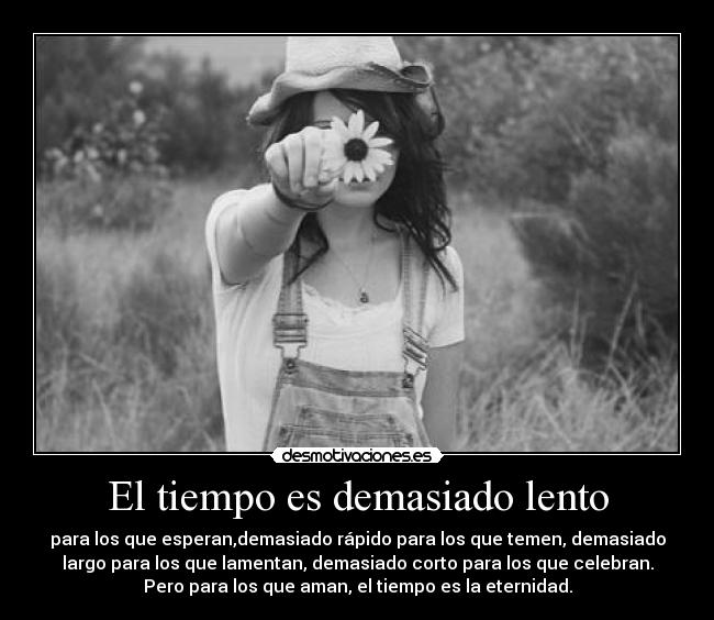 El tiempo es demasiado lento - para los que esperan,demasiado rápido para los que temen, demasiado
largo para los que lamentan, demasiado corto para los que celebran.
Pero para los que aman, el tiempo es la eternidad.