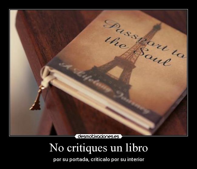 No critiques un libro - por su portada, criticalo por su interior