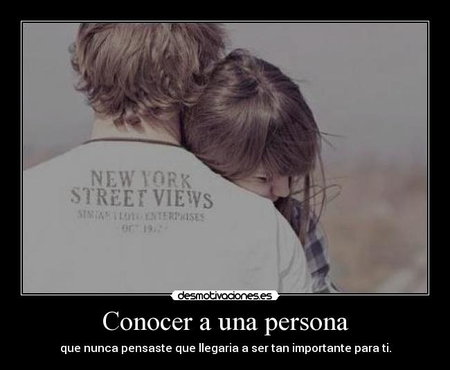 Conocer a una persona - 