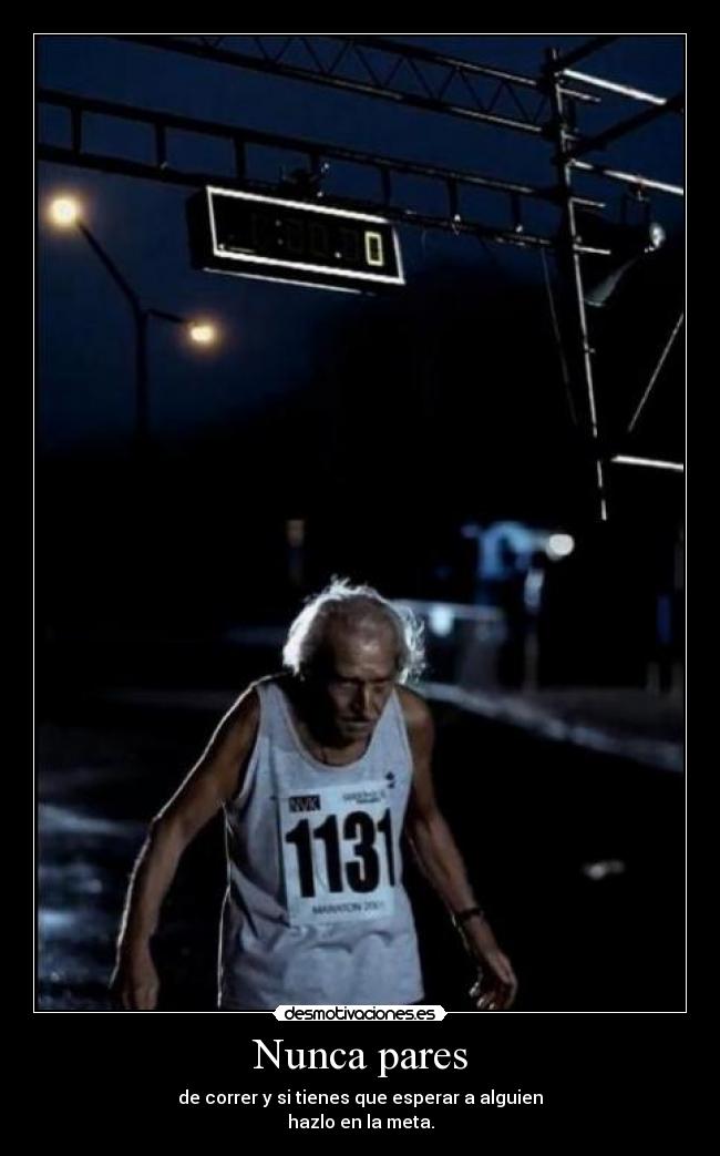 Nunca pares -