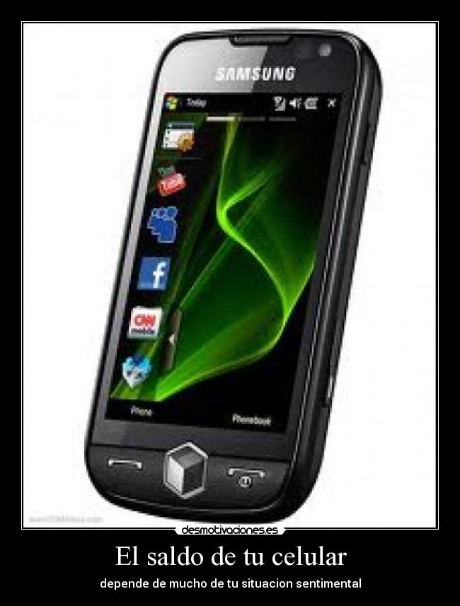 El saldo de tu celular - depende de mucho de tu situacion sentimental