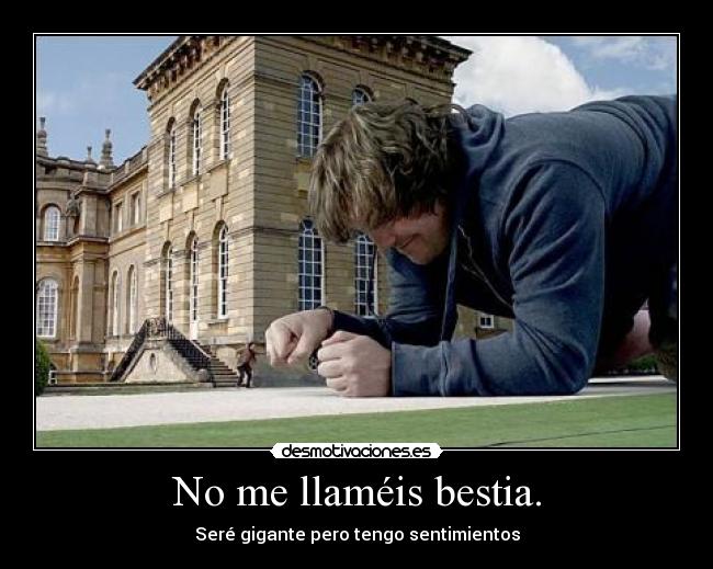 No me llaméis bestia. - Seré gigante pero tengo sentimientos