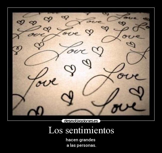 Los sentimientos -