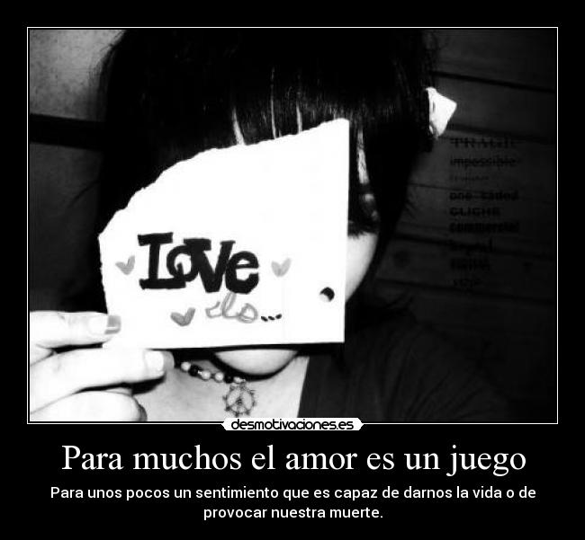 Para muchos el amor es un juego -
