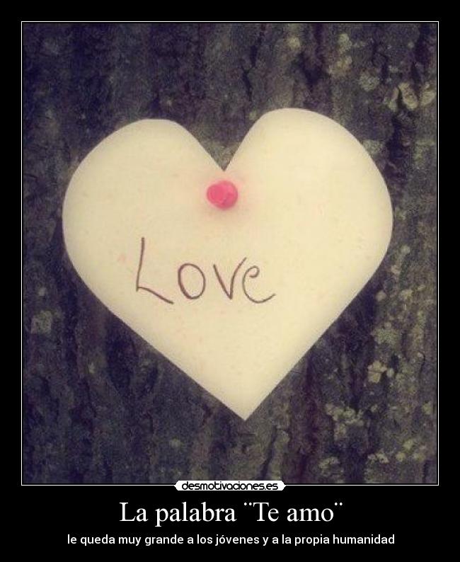 La palabra ¨Te amo¨ - 