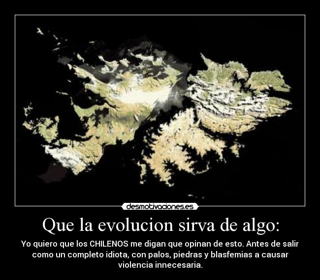 Que la evolucion sirva de algo: -