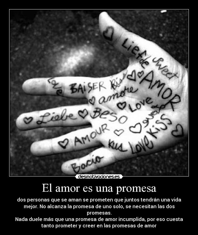 El amor es una promesa -