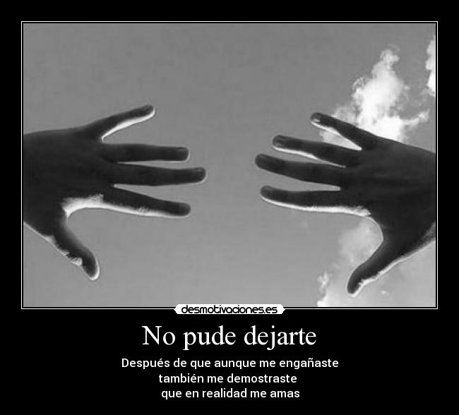 No pude dejarte -