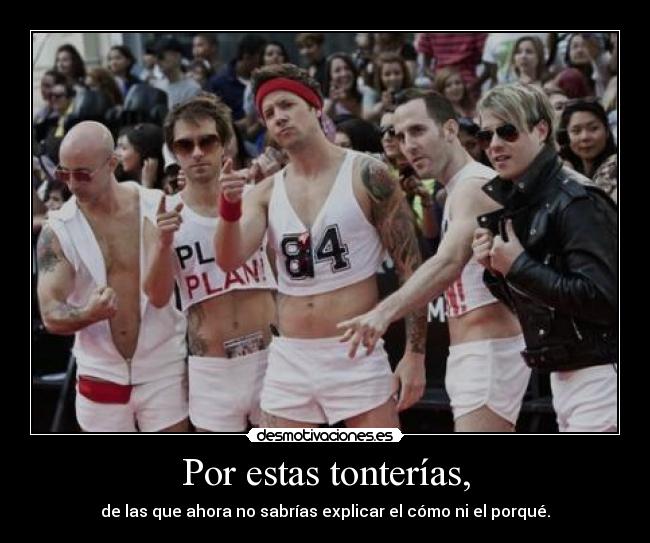 Por estas tonterías, - de las que ahora no sabrías explicar el cómo ni el porqué.