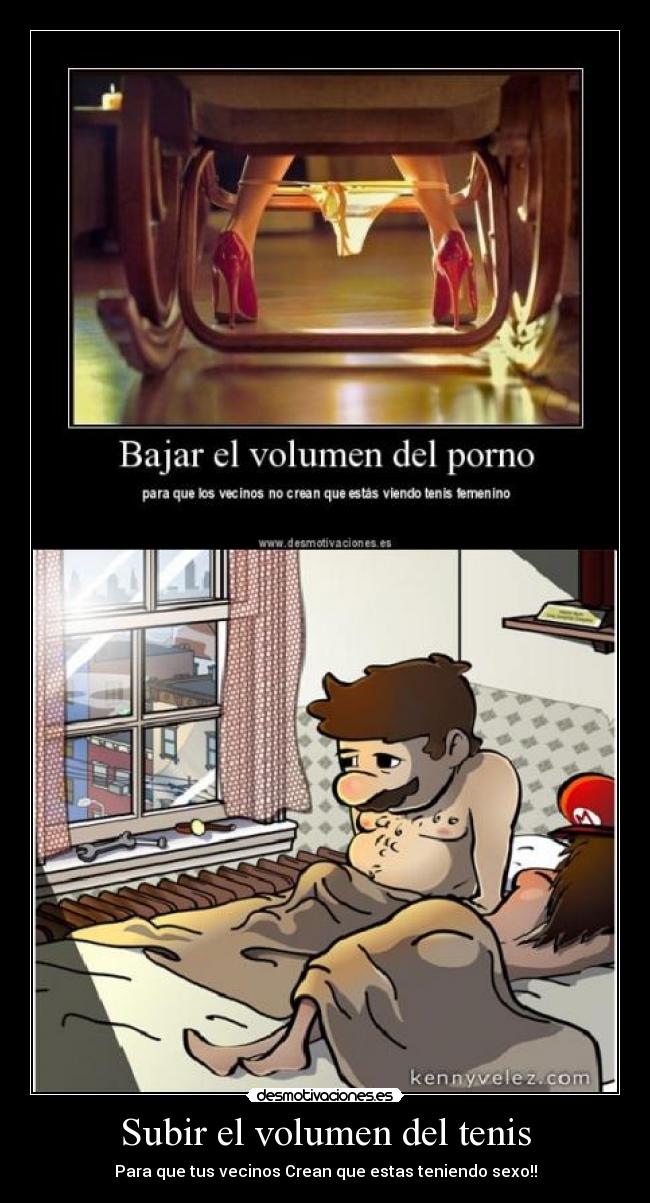Subir el volumen del tenis - Para que tus vecinos Crean que estas teniendo sexo!!