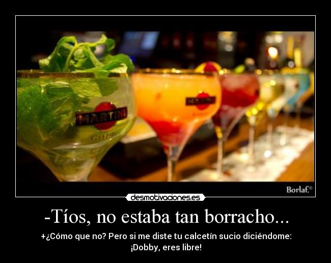 -Tíos, no estaba tan borracho... -