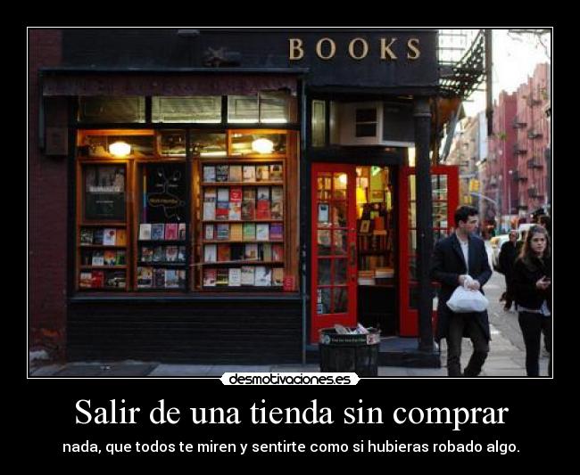 Salir de una tienda sin comprar - 