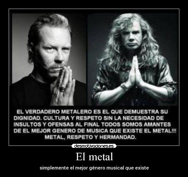 carteles viva metal megadeth metallica desmotivaciones