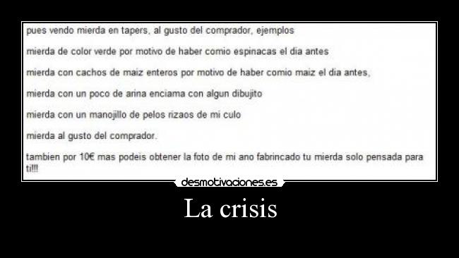 La crisis -