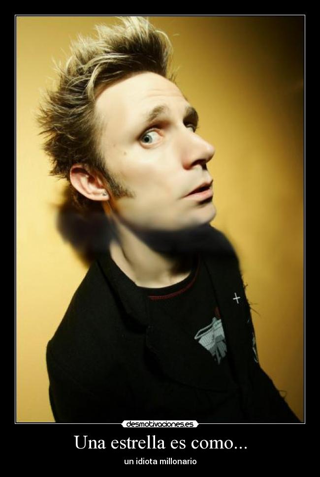 carteles green day mike dirnt estrella idiota desmotivaciones