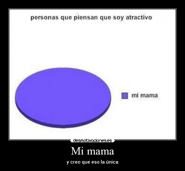 Mi mama - y creo que eso la única