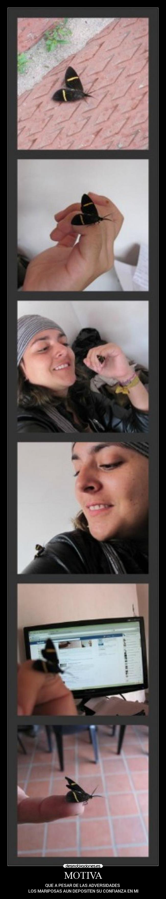 MOTIVA - QUE A PESAR DE LAS ADVERSIDADES 
LOS MARIPOSAS AUN DEPOSITEN SU CONFIANZA EN MI
