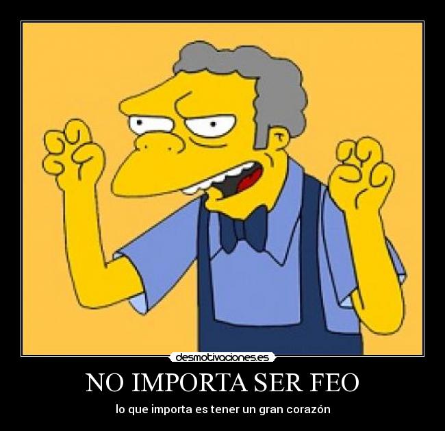 NO IMPORTA SER FEO -
