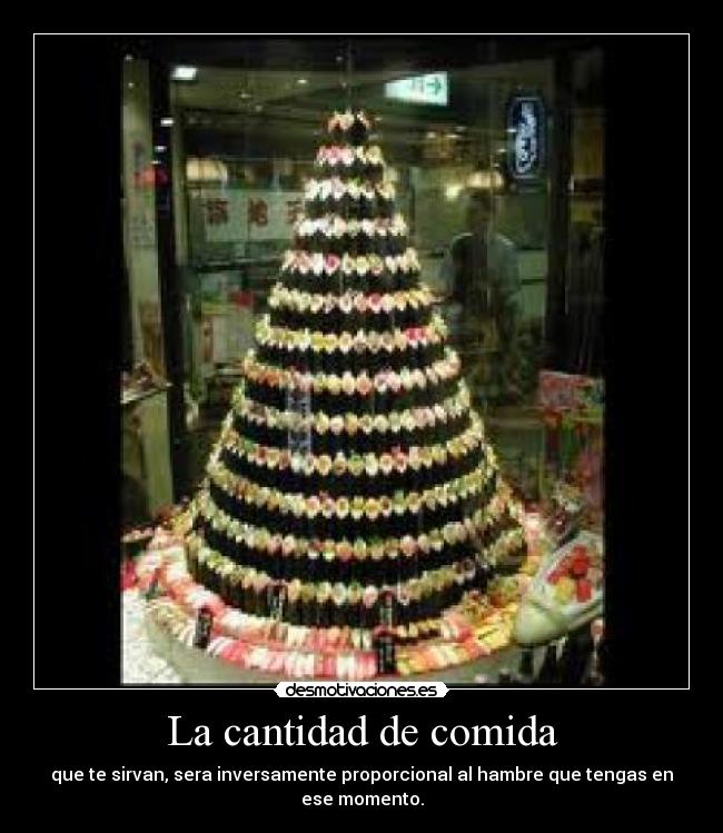La cantidad de comida -