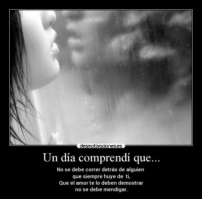 Un día comprendí que... -