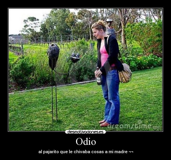 Odio - al pajarito que le chivaba cosas a mi madre ¬¬