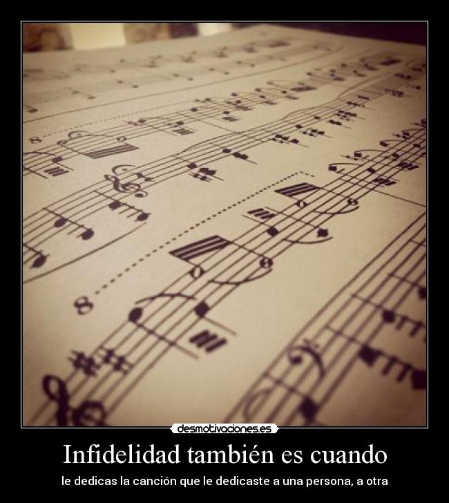 Infidelidad también es cuando -