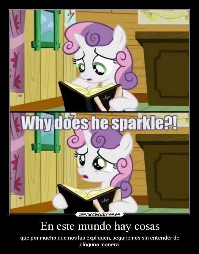 carteles mundo little pony sweetie bell problem twilight fangirls desmotivaciones