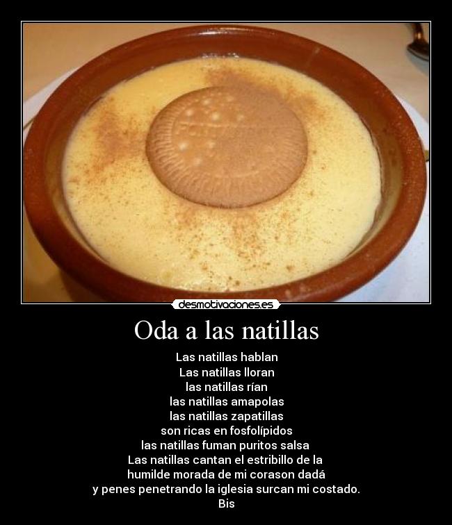 Oda a las natillas -