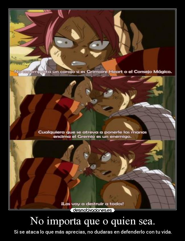 No importa que o quien sea. -