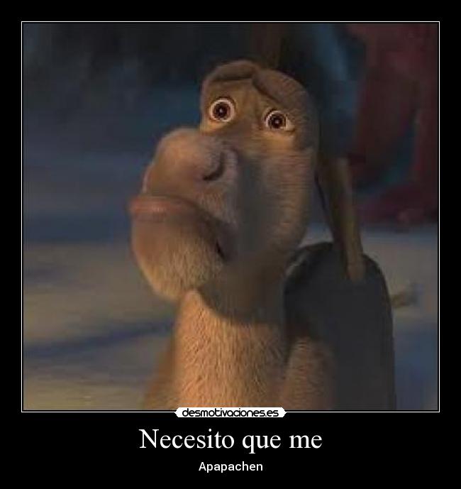 Necesito que me -