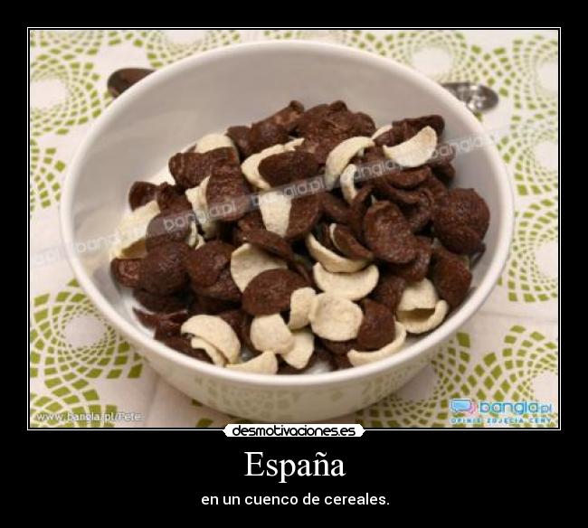 España - en un cuenco de cereales.
