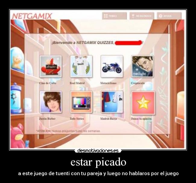 estar picado - a este juego de tuenti con tu pareja y luego no hablaros por el juego