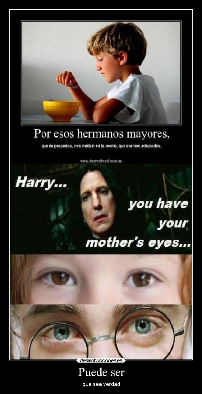 carteles harry lily ojos error pelicula desmotivaciones