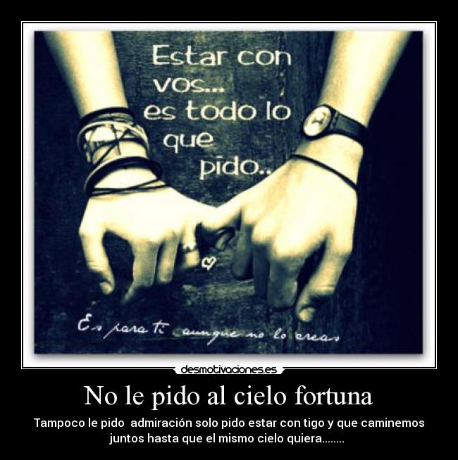 No le pido al cielo fortuna - 