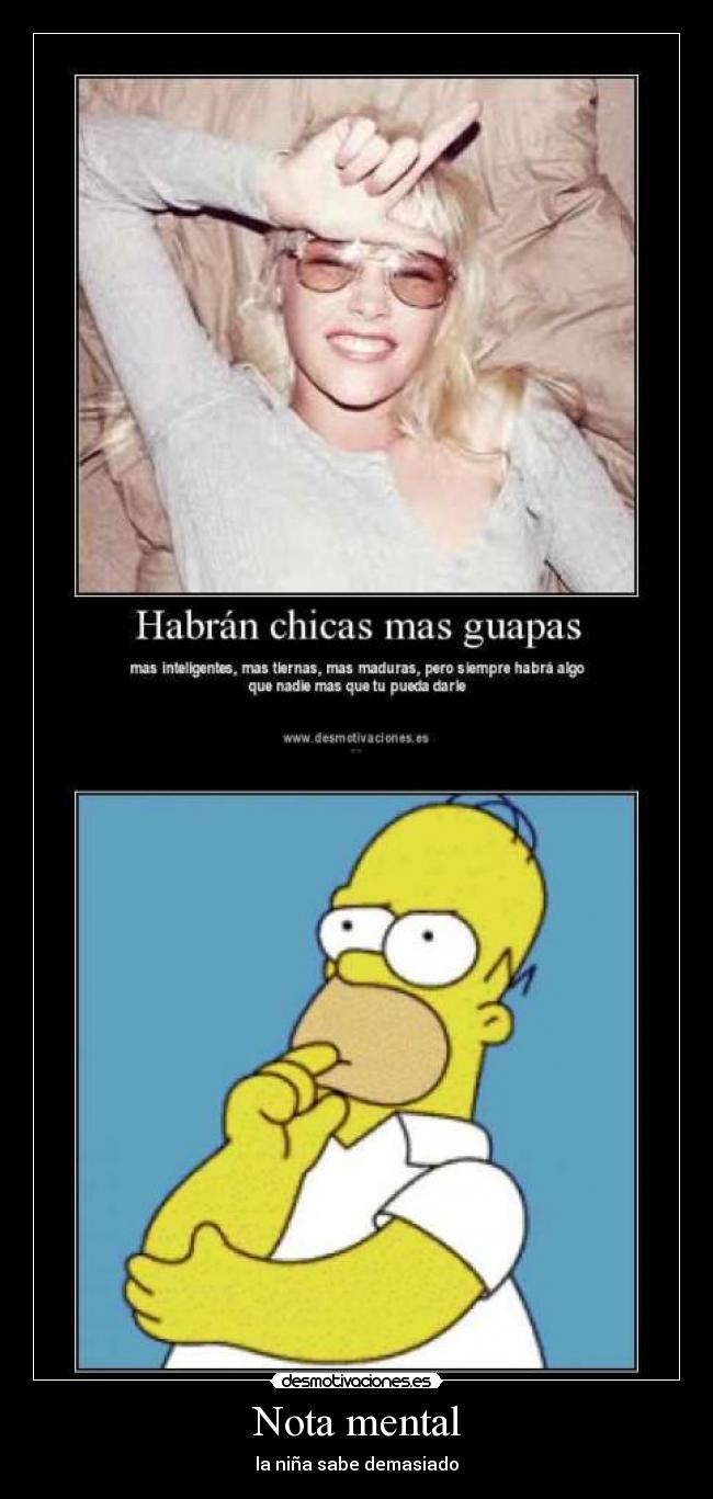 Nota mental - la niña sabe demasiado