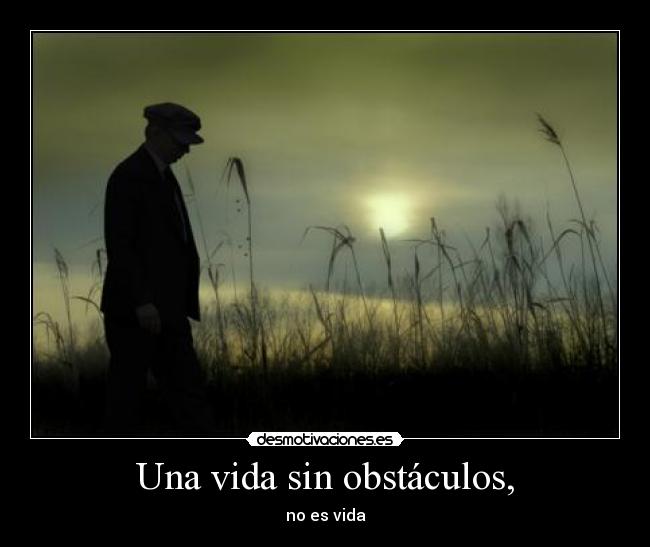 Una vida sin obstáculos, - 