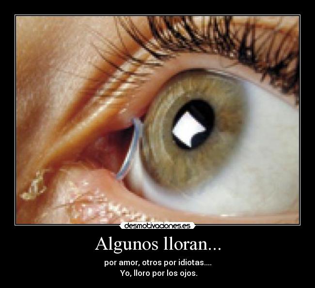 Algunos lloran... -