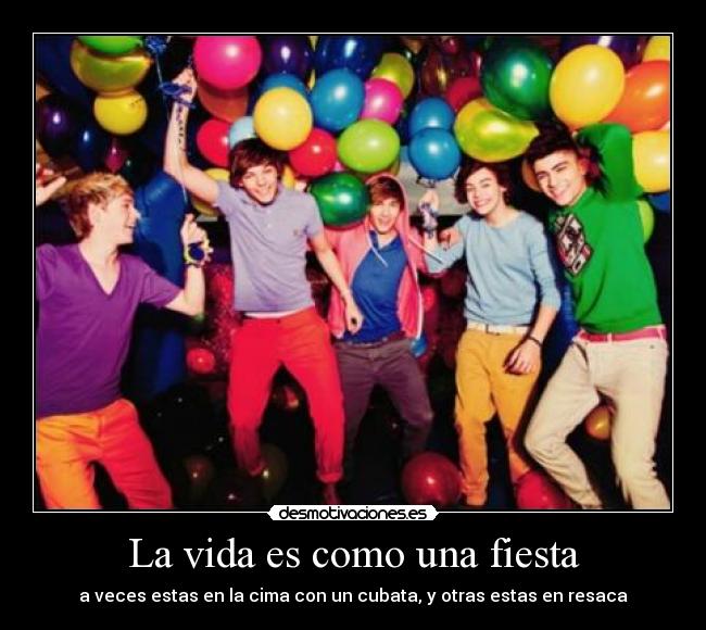 carteles vida fiesta vida desmotivaciones