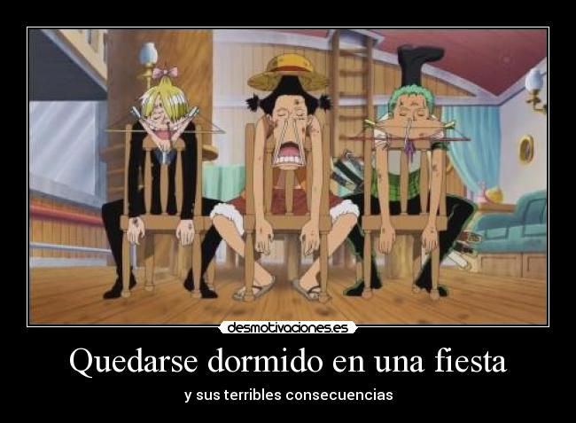 Quedarse dormido en una fiesta -