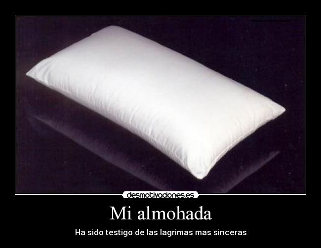 Mi almohada - Ha sido testigo de las lagrimas mas sinceras