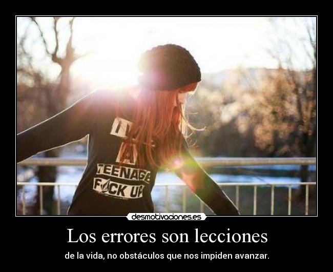 Los errores son lecciones -