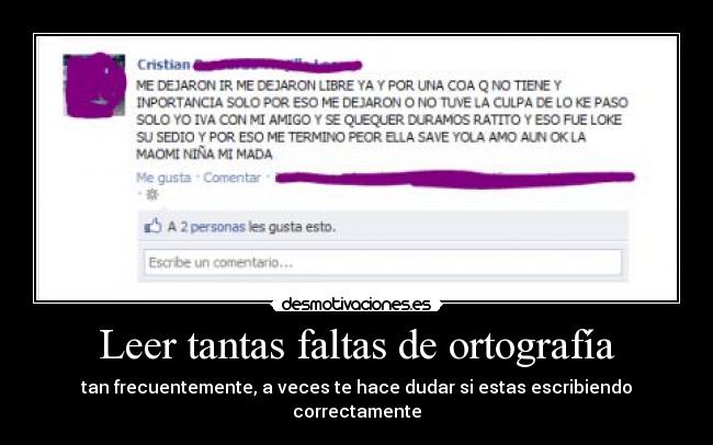 carteles ortografia faltas facebook twitter desmotivaciones
