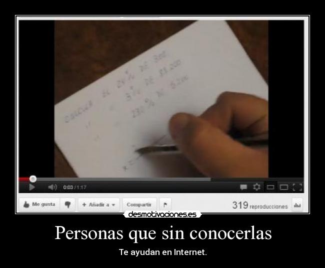 Personas que sin conocerlas - 