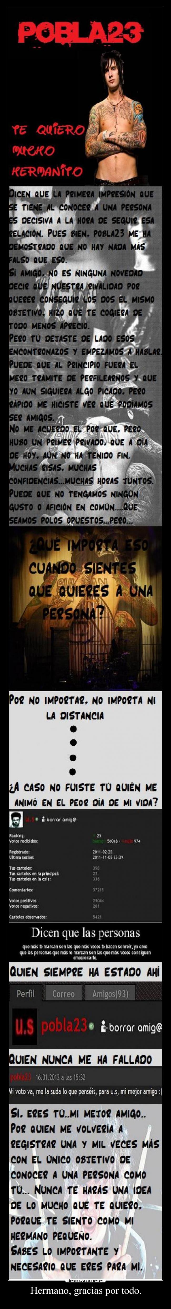 Hermano, gracias por todo. - 