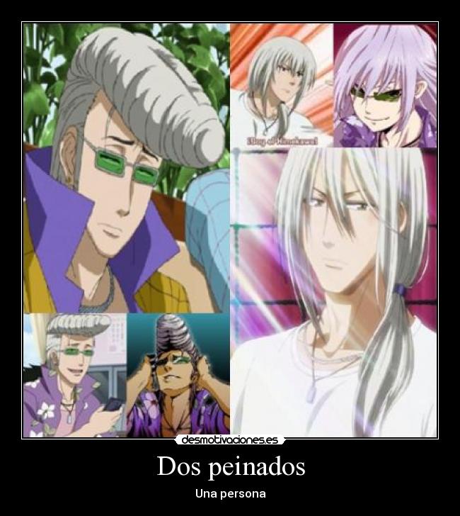 Dos peinados - Una persona