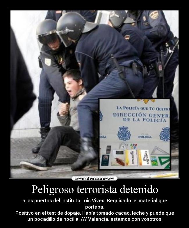 carteles valencia primavera valenciana absurda actuacion policial mierda desmotivaciones