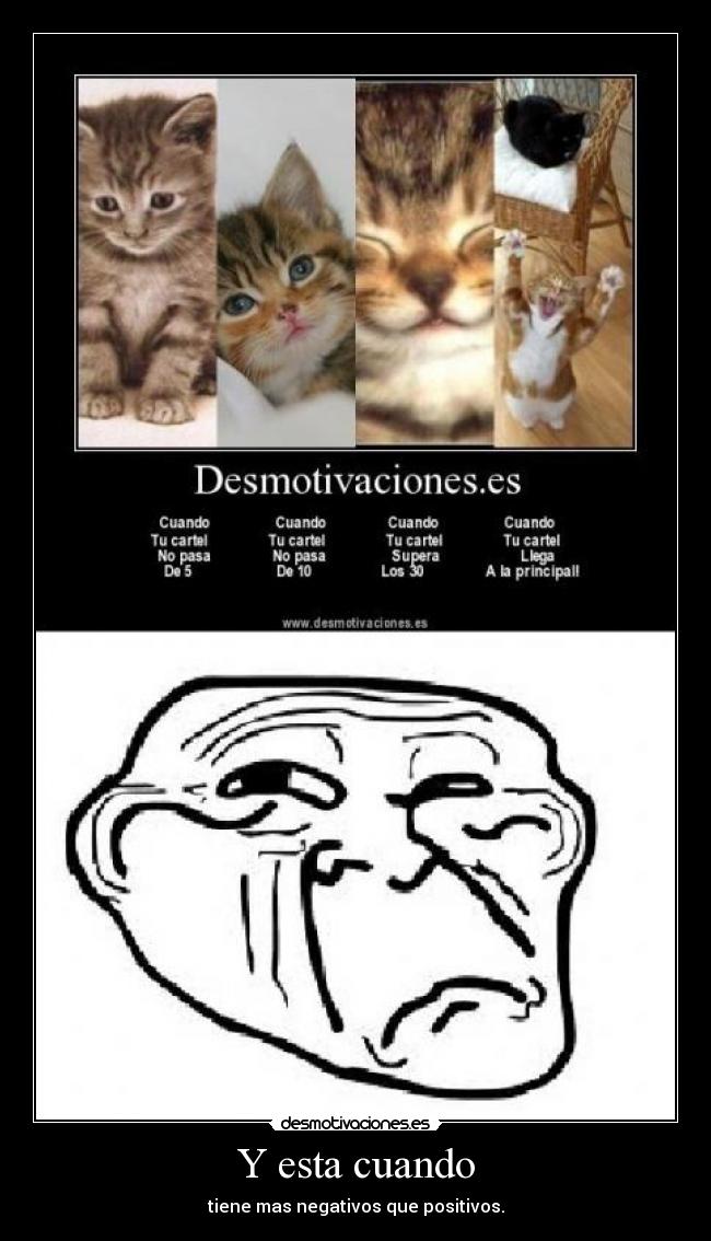 Y esta cuando - tiene mas negativos que positivos.