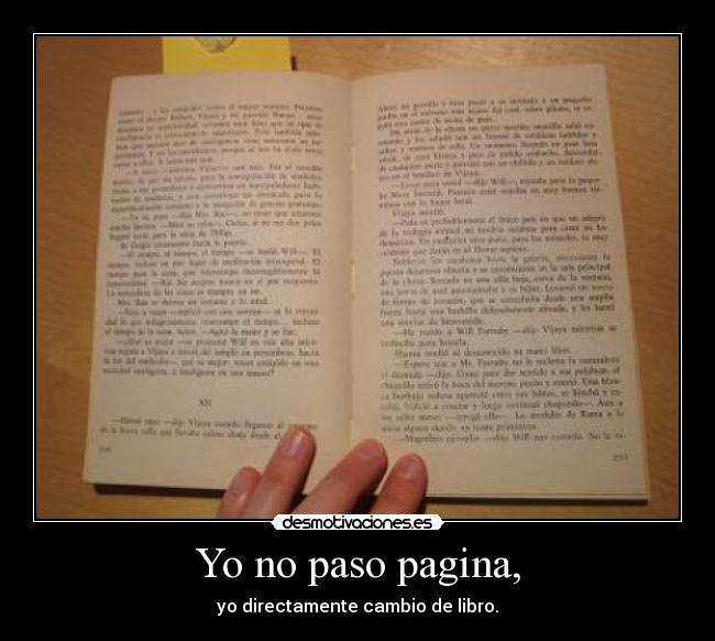 Yo no paso pagina, -