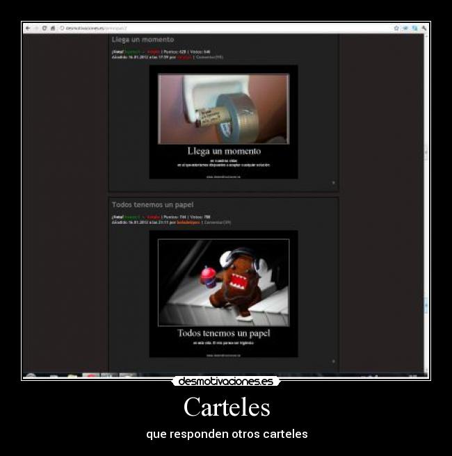 Carteles - que responden otros carteles