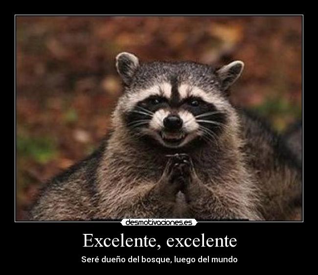 Excelente, excelente - Seré dueño del bosque, luego del mundo